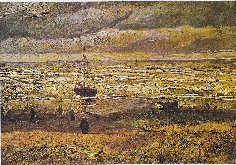 Vincent Van Gogh Scheveningen beach in stormy weather